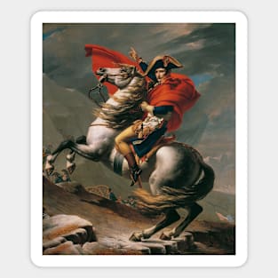 Napoleon Crossing the Alps by Jacques-Louis David Magnet